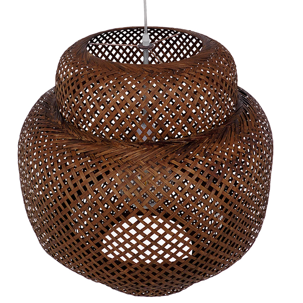 GLOBOSTAR® MALDIVES 01658 Boho Κρεμαστό Φωτιστικό Οροφής με Ντουί 1 x E27 AC 220-240V IP20 - Καφέ - Μ56 x Π56 x Υ54cm - Image 7