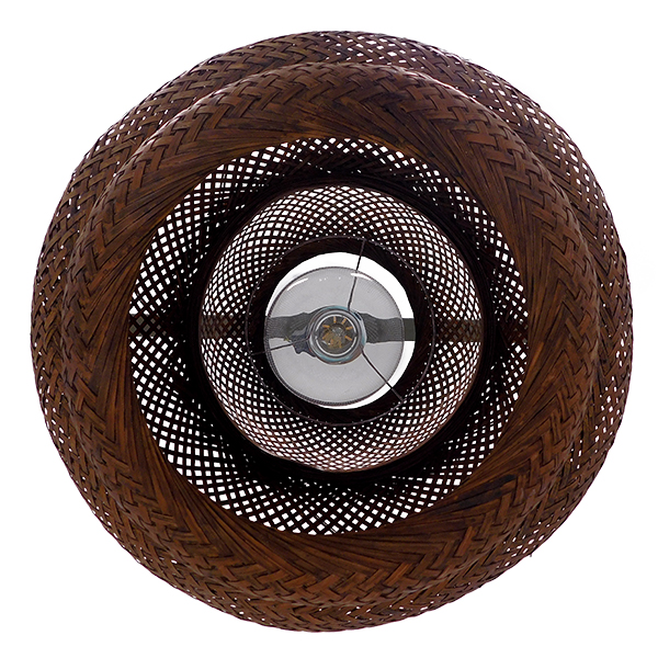 GLOBOSTAR® MALDIVES 01658 Boho Κρεμαστό Φωτιστικό Οροφής με Ντουί 1 x E27 AC 220-240V IP20 - Καφέ - Μ56 x Π56 x Υ54cm - Image 8