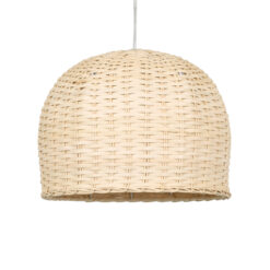GLOBOSTAR® BERMUDA 01708 Boho Κρεμαστό Φωτιστικό Οροφής με Ντουί 1 x E27 AC 220-240V IP20 - Μπεζ - Μ31 x Π31 x Y22cm