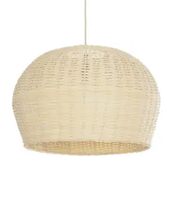 GLOBOSTAR® BERMUDA 01709 Boho Κρεμαστό Φωτιστικό Οροφής με Ντουί 1 x E27 AC 220-240V IP20 - Μπεζ - Μ55 x Π55 x Y26cm