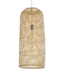 GLOBOSTAR® CALERO 01711 Boho Κρεμαστό Φωτιστικό Οροφής με Ντουί 1 x E27 AC 220-240V IP20 - Μπεζ - Μ30 x Π30 x Υ70cm