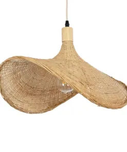GLOBOSTAR® CUBA 01719 Boho Κρεμαστό Φωτιστικό Οροφής με Ντουί 1 x E27 AC 220-240V IP20 - Μπεζ - Μ53 x Π42 x Υ32cm