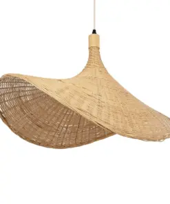 GLOBOSTAR® CUBA 01721 Boho Κρεμαστό Φωτιστικό Οροφής με Ντουί 1 x E27 AC 220-240V IP20 - Μπεζ - Μ64 x Π48 x Υ41cm