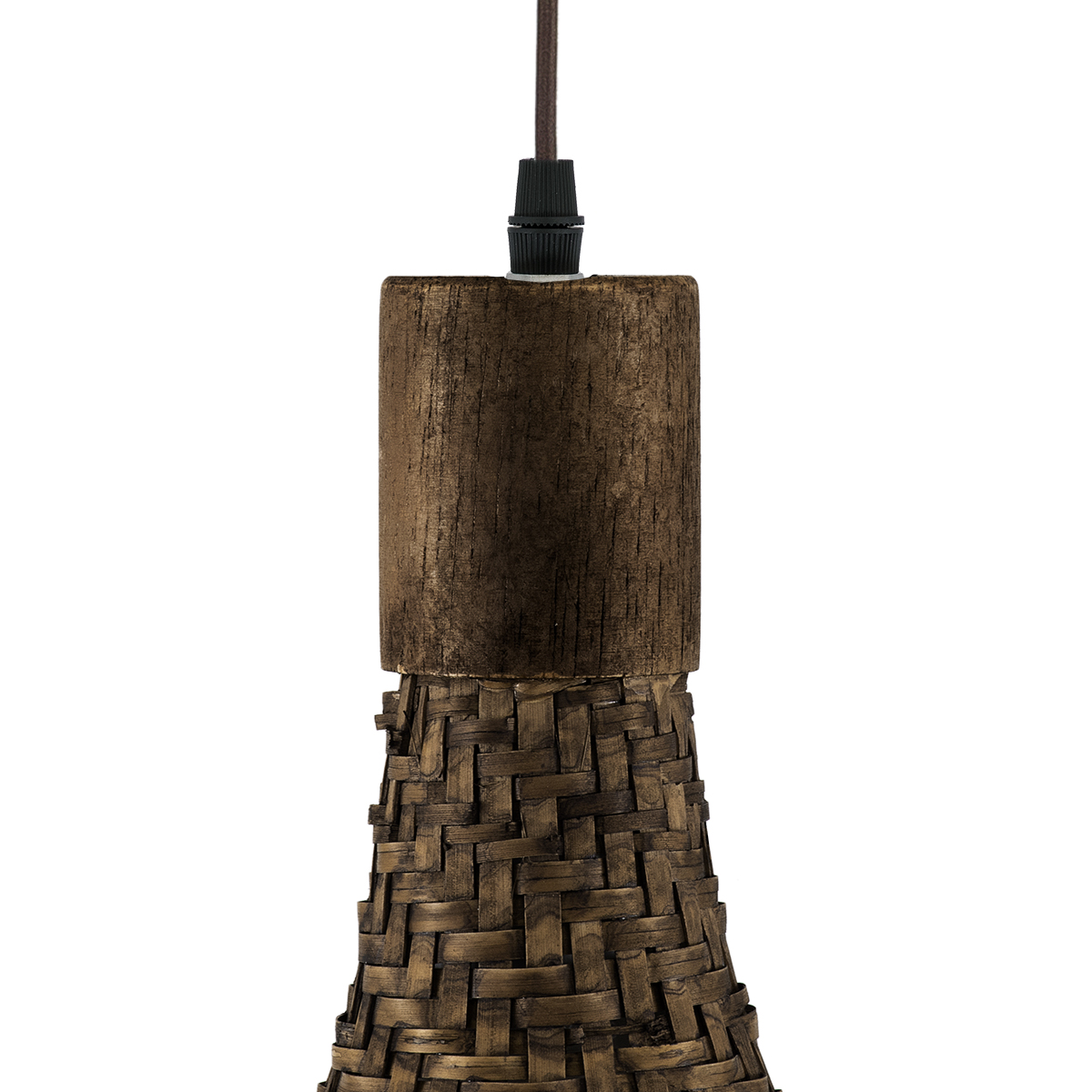 GLOBOSTAR® CUBA 01722 Boho Κρεμαστό Φωτιστικό Οροφής με Ντουί 1 x E27 AC 220-240V IP20 - Καφέ - Μ63 x Π63 x Υ32cm - Image 10