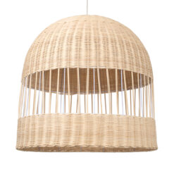 GLOBOSTAR® LUCIA 01726 Boho Κρεμαστό Φωτιστικό Οροφής με Ντουί 1 x E27 AC 220-240V IP20 - Μπεζ - Μ60 x Π60 x Y60cm