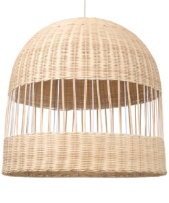 GLOBOSTAR® LUCIA 01726 Boho Κρεμαστό Φωτιστικό Οροφής με Ντουί 1 x E27 AC 220-240V IP20 - Μπεζ - Μ60 x Π60 x Y60cm