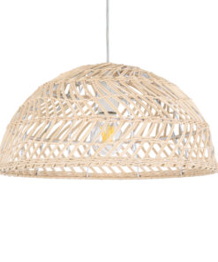 GLOBOSTAR® COMORES 01727 Boho Κρεμαστό Φωτιστικό Οροφής με Ντουί 1 x E27 AC 220-240V IP20 - Μπεζ - Μ40 x Π40 x Y20cm