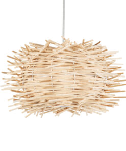 GLOBOSTAR® MINORCA 01729 Boho Κρεμαστό Φωτιστικό Οροφής με Ντουί 1 x E27 AC 220-240V IP20 - Μπεζ - Μ30 x Π30 x Υ18cm