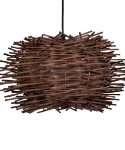 GLOBOSTAR® MINORCA 01733 Boho Κρεμαστό Φωτιστικό Οροφής με Ντουί 1 x E27 AC 220-240V IP20 - Καφέ - Μ35 x Π35 x Υ23cm