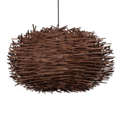 GLOBOSTAR® MINORCA 01734 Boho Κρεμαστό Φωτιστικό Οροφής με Ντουί 1 x E27 AC 220-240V IP20 - Καφέ - Μ60 x Π60 x Y35cm