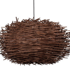 GLOBOSTAR® MINORCA 01734 Boho Κρεμαστό Φωτιστικό Οροφής με Ντουί 1 x E27 AC 220-240V IP20 - Καφέ - Μ60 x Π60 x Y35cm