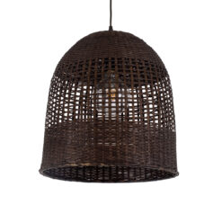 GLOBOSTAR® BORA-BORA 01736 Boho Κρεμαστό Φωτιστικό Οροφής με Ντουί 1 x E27 AC 220-240V IP20 - Καφέ - Μ42 x Π42 x Y44cm