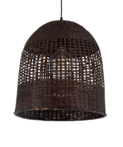 GLOBOSTAR® BORA-BORA 01736 Boho Κρεμαστό Φωτιστικό Οροφής με Ντουί 1 x E27 AC 220-240V IP20 - Καφέ - Μ42 x Π42 x Y44cm