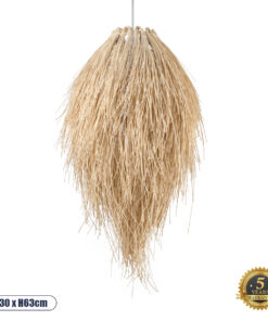 GLOBOSTAR® ARCHIPELAGO 01747 Boho Κρεμαστό Φωτιστικό Οροφής με Ντουί 1 x E27 AC 220-240V IP20 - Μπεζ - Μ30 x Π30 x Υ63cm