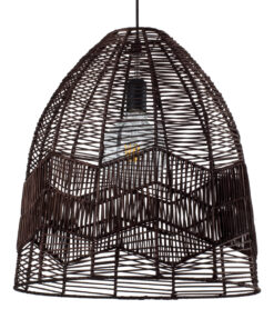 GLOBOSTAR® ALOHA 01752 Boho Κρεμαστό Φωτιστικό Οροφής με Ντουί 1 x E27 AC 220-240V IP20 - Καφέ - Μ45 x Π45 x Υ48cm