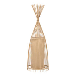 GLOBOSTAR® AZORES 01753 Boho Επιδαπέδιο Φωτιστικό με Ντουί 1 x E27 AC 220-240V IP20 - Μπεζ - Μ30 x Π30 x Υ90cm