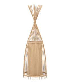 GLOBOSTAR® AZORES 01753 Boho Επιδαπέδιο Φωτιστικό με Ντουί 1 x E27 AC 220-240V IP20 - Μπεζ - Μ30 x Π30 x Υ90cm