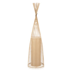 GLOBOSTAR® AZORES 01755 Boho Επιδαπέδιο Φωτιστικό με Ντουί 1 x E27 AC 220-240V IP20 - Μπεζ - Μ40 x Π40 x Υ150cm