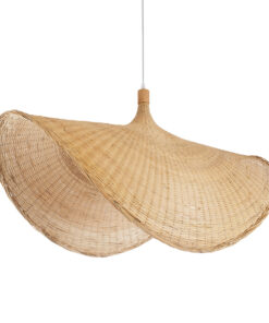 GLOBOSTAR® CUBA 01769 Boho Κρεμαστό Φωτιστικό Οροφής με Ντουί 1 x E27 AC 220-240V IP20 - Μπεζ - Μ100 x Π100 x Υ55cm