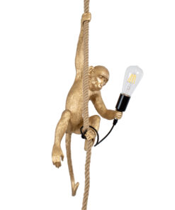 GLOBOSTAR® APES 01803 Μοντέρνο Κρεμαστό Φωτιστικό Οροφής με Ντουί 1 x E27 AC 220-240V IP20 - Χρυσό & Μπεζ - Μ26 x Π28 x Υ69cm