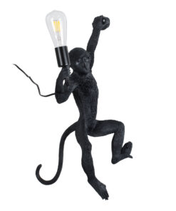 GLOBOSTAR® APES 01804 Μοντέρνο Φωτιστικό Τοίχου - Απλίκα με Ντουί 1 x E27 AC 220-240V IP20 - Μαύρο - Μ34 x Π31 x Υ61cm