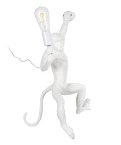 GLOBOSTAR® APES 01805 Μοντέρνο Φωτιστικό Τοίχου - Απλίκα με Ντουί 1 x E27 AC 220-240V IP20 - Λευκό - Μ34 x Π31 x Υ61cm