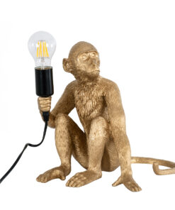 GLOBOSTAR® APES 01809 Μοντέρνο Επιτραπέζιο Φωτιστικό Πορτατίφ με Ντουί 1 x E27 AC 220-240V IP20 - Χρυσό - Μ30 x Π27 x Υ30cm