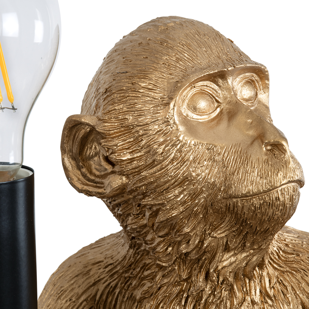 GLOBOSTAR® APES 01809 Μοντέρνο Επιτραπέζιο Φωτιστικό Πορτατίφ με Ντουί 1 x E27 AC 220-240V IP20 - Χρυσό - Μ30 x Π27 x Υ30cm - Image 6