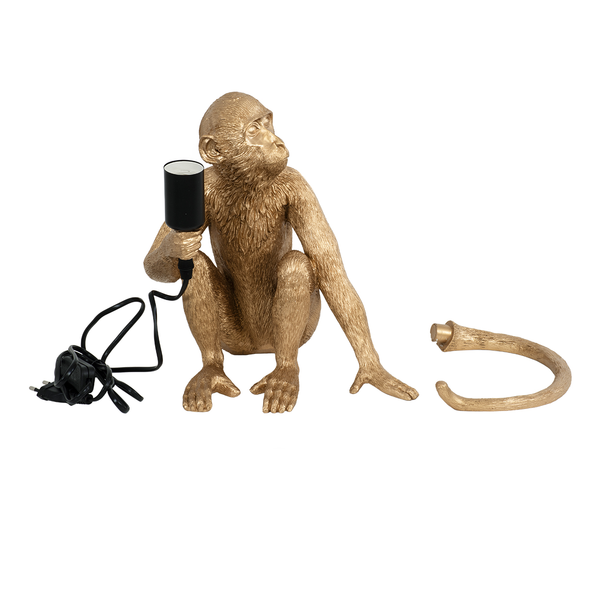 GLOBOSTAR® APES 01809 Μοντέρνο Επιτραπέζιο Φωτιστικό Πορτατίφ με Ντουί 1 x E27 AC 220-240V IP20 - Χρυσό - Μ30 x Π27 x Υ30cm - Image 10