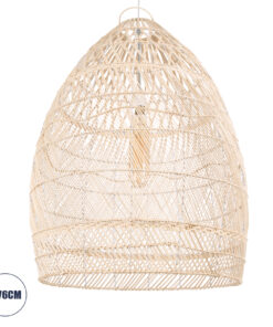 GLOBOSTAR® MALIBU 01811 Boho Κρεμαστό Φωτιστικό Οροφής με Ντουί 1 x E27 AC 220-240V IP20 - Μπεζ - Μ76 x Π76 x Υ100cm