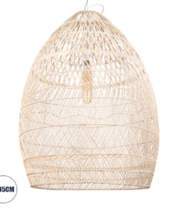 GLOBOSTAR® MALIBU 01812 Boho Κρεμαστό Φωτιστικό Οροφής με Ντουί 1 x E27 AC 220-240V IP20 - Μπεζ - Μ95 x Π95 x Υ125cm