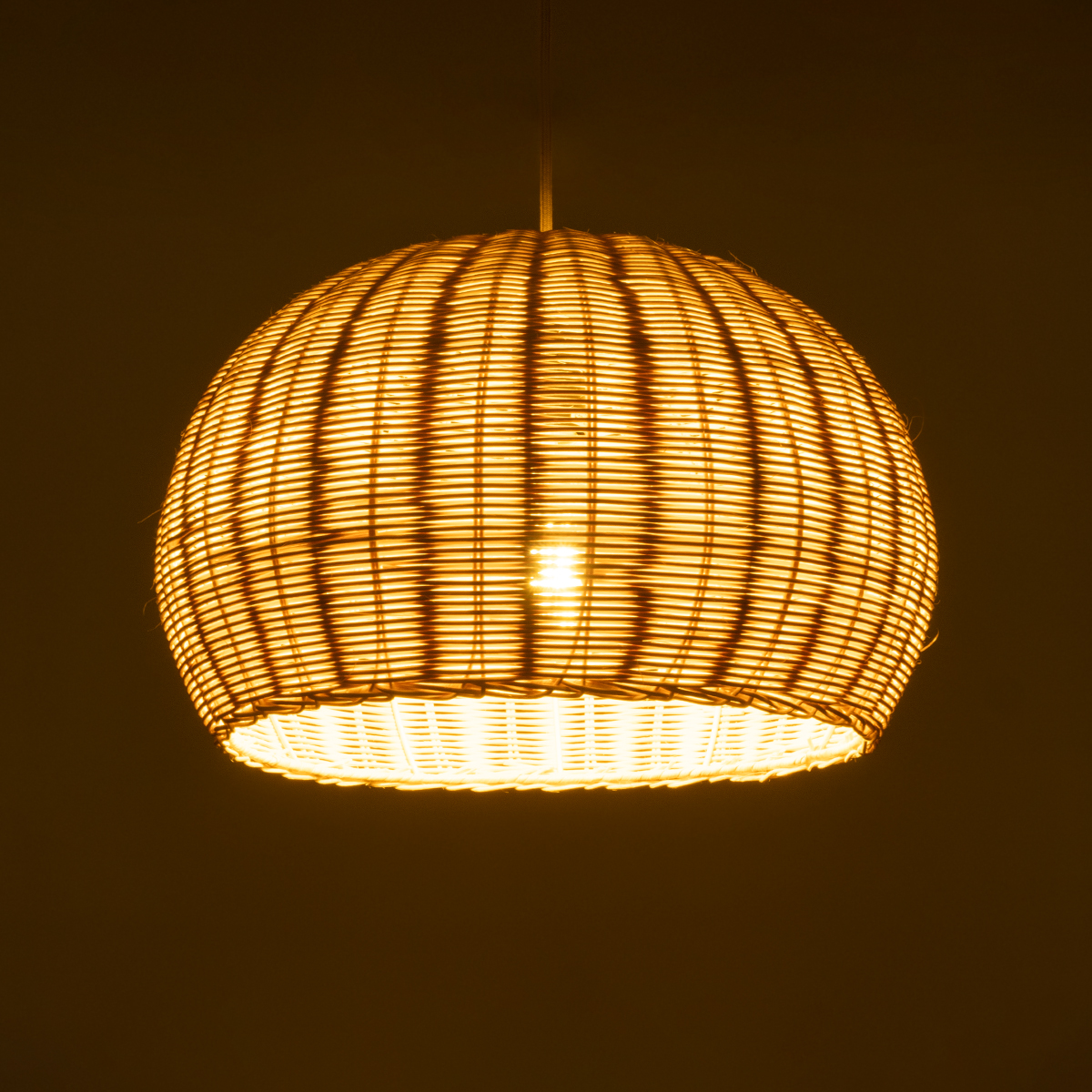 GLOBOSTAR® RAITO 01824 Boho Κρεμαστό Φωτιστικό Οροφής με Ντουί 1 x E27 AC 220-240V IP20 - Μπεζ - Μ40 x Π40 x Υ25cm - Image 3