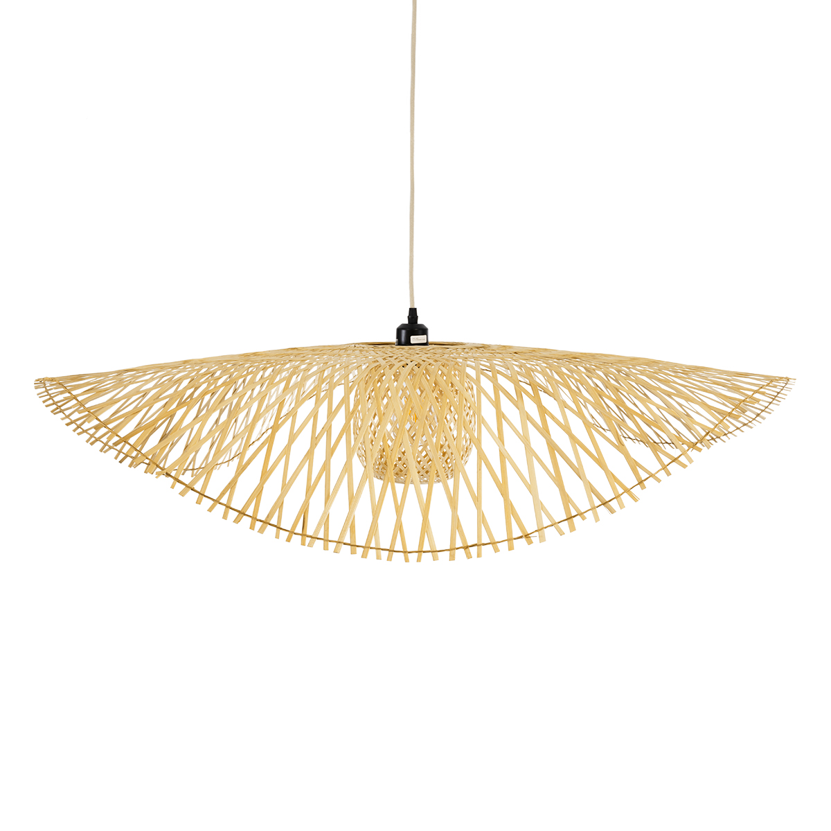 GLOBOSTAR® CINNABAR 01838 Boho Κρεμαστό Φωτιστικό Οροφής με Ντουί 1 x E27 AC 220-240V IP20 - Μπεζ - Μ100 x Π100 x Υ21cm - Image 5