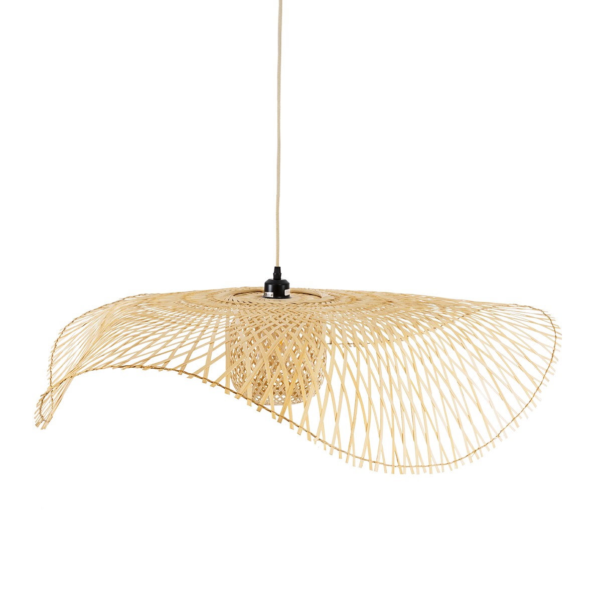 GLOBOSTAR® CINNABAR 01838 Boho Κρεμαστό Φωτιστικό Οροφής με Ντουί 1 x E27 AC 220-240V IP20 - Μπεζ - Μ100 x Π100 x Υ21cm - Image 7