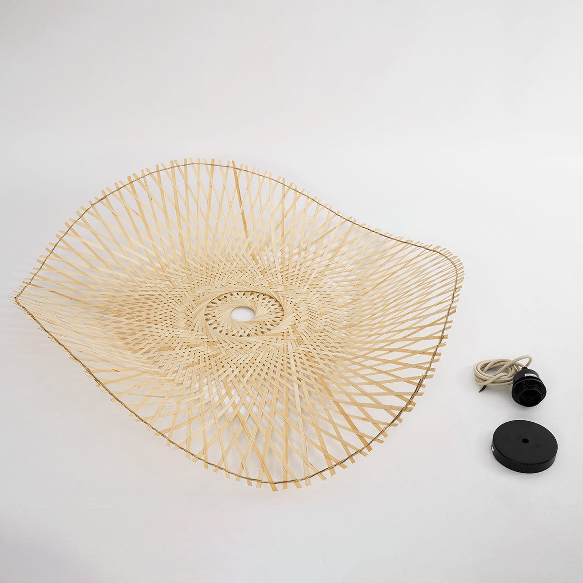 GLOBOSTAR® MELEMELE 01841 Boho Κρεμαστό Φωτιστικό Οροφής με Ντουί 1 x E27 AC 220-240V IP20 - Μπεζ - Μ75 x Π75 x Υ10cm - Image 10
