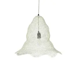 GLOBOSTAR® KENTUCKY 01889 Vintage Κρεμαστό Φωτιστικό Οροφής με Ντουί 1 x E27 AC 220-240V IP20 - Λευκό - Μ50 x Π50 x Υ48cm