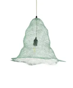 GLOBOSTAR® KENTUCKY 01891 Vintage Κρεμαστό Φωτιστικό Οροφής με Ντουί 1 x E27 AC 220-240V IP20 - Τιρκουάζ - Μ50 x Π50 x Υ48cm