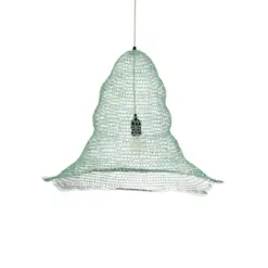 GLOBOSTAR® KENTUCKY 01894 Vintage Κρεμαστό Φωτιστικό Οροφής με Ντουί 1 x E27 AC 220-240V IP20 - Τιρκουάζ - Μ60 x Π60 x Υ52cm