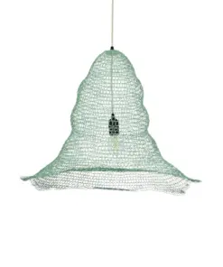 GLOBOSTAR® KENTUCKY 01894 Vintage Κρεμαστό Φωτιστικό Οροφής με Ντουί 1 x E27 AC 220-240V IP20 - Τιρκουάζ - Μ60 x Π60 x Υ52cm