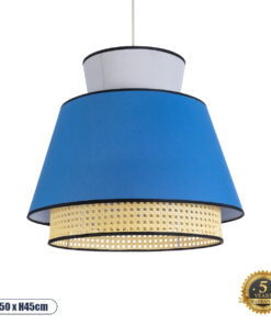 GLOBOSTAR® SAIGE 01918 Boho Κρεμαστό Φωτιστικό Οροφής με Ντουί 1 x E27 AC 220-240V IP20 - Πολύχρωμο - Μ50 x Π50 x Υ45cm