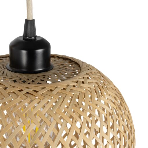 GLOBOSTAR® SELVA 01963 Boho Φωτιστικό Τοίχου – Απλίκα με Ντουί 1 x E27 AC 220-240V IP20 – Μπεζ – Μ23 x Π23 x Υ37cm