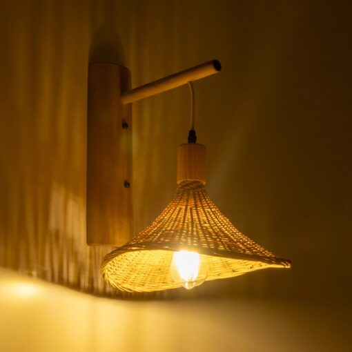 GLOBOSTAR® KALIA 01964 Boho Φωτιστικό Τοίχου – Απλίκα με Ντουί 1 x E27 AC 220-240V IP20 – Μπεζ – Μ33 x Π36 x Υ42cm
