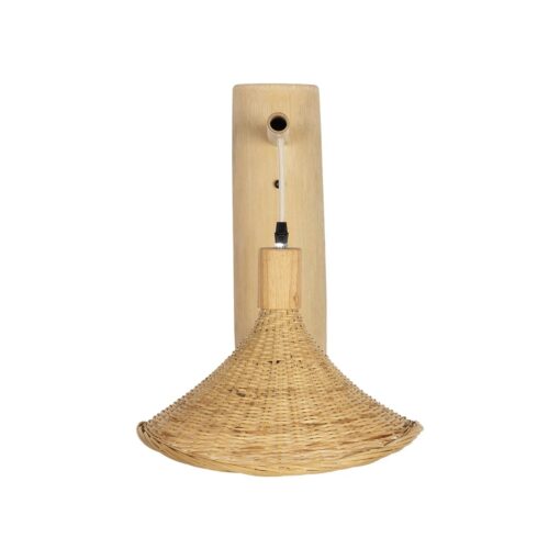 GLOBOSTAR® KALIA 01964 Boho Φωτιστικό Τοίχου – Απλίκα με Ντουί 1 x E27 AC 220-240V IP20 – Μπεζ – Μ33 x Π36 x Υ42cm