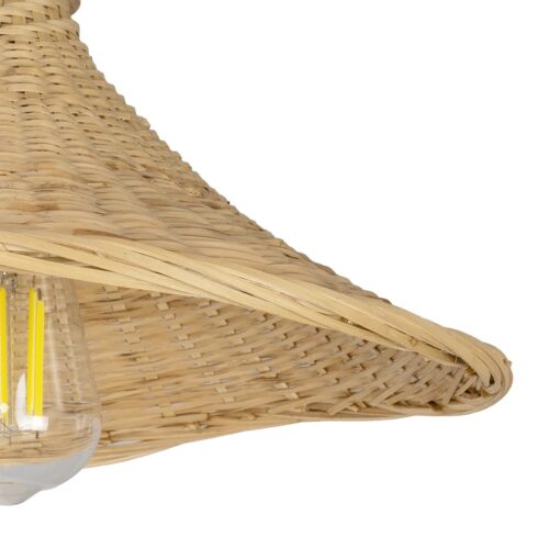 GLOBOSTAR® KALIA 01964 Boho Φωτιστικό Τοίχου – Απλίκα με Ντουί 1 x E27 AC 220-240V IP20 – Μπεζ – Μ33 x Π36 x Υ42cm