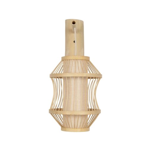 GLOBOSTAR® TULUM 01971 Boho Φωτιστικό Τοίχου – Απλίκα με Ντουί 1 x E27 AC 220-240V IP20 – Μπεζ – Μ24 x Π32 x Υ55cm