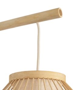 GLOBOSTAR® TULUM 01971 Boho Φωτιστικό Τοίχου – Απλίκα με Ντουί 1 x E27 AC 220-240V IP20 – Μπεζ – Μ24 x Π32 x Υ55cm