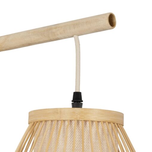 GLOBOSTAR® TULUM 01973 Boho Φωτιστικό Τοίχου – Απλίκα με Ντουί 1 x E27 AC 220-240V IP20 – Μπεζ – Μ25 x Π33 x Υ73cm