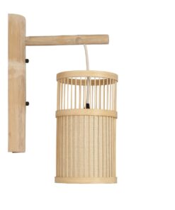 GLOBOSTAR® TULUM 01978 Boho Φωτιστικό Τοίχου – Απλίκα με Ντουί 1 x E27 AC 220-240V IP20 – Μπεζ – Μ16 x Π26.5 x Υ47cm