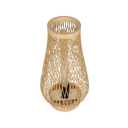 GLOBOSTAR® ARIDA 01982 Boho Επιτραπέζιο Φωτιστικό Πορτατίφ με Ντουί 1 x E27 AC 220-240V IP20 – Μπεζ – Μ20 x Π20 x Υ38.5cm