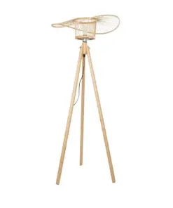 GLOBOSTAR® POPPY 01987 Boho Επιδαπέδιο Φωτιστικό με Ντουί 1 x E27 AC 220-240V IP20 - Μπεζ - Μ58 x Π58 x Υ138cm